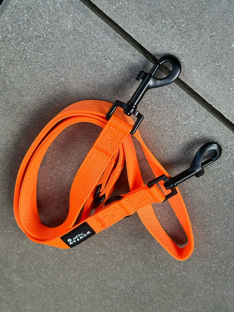 Standard Hundeleine S verstellbar Länge 2m Neonorange