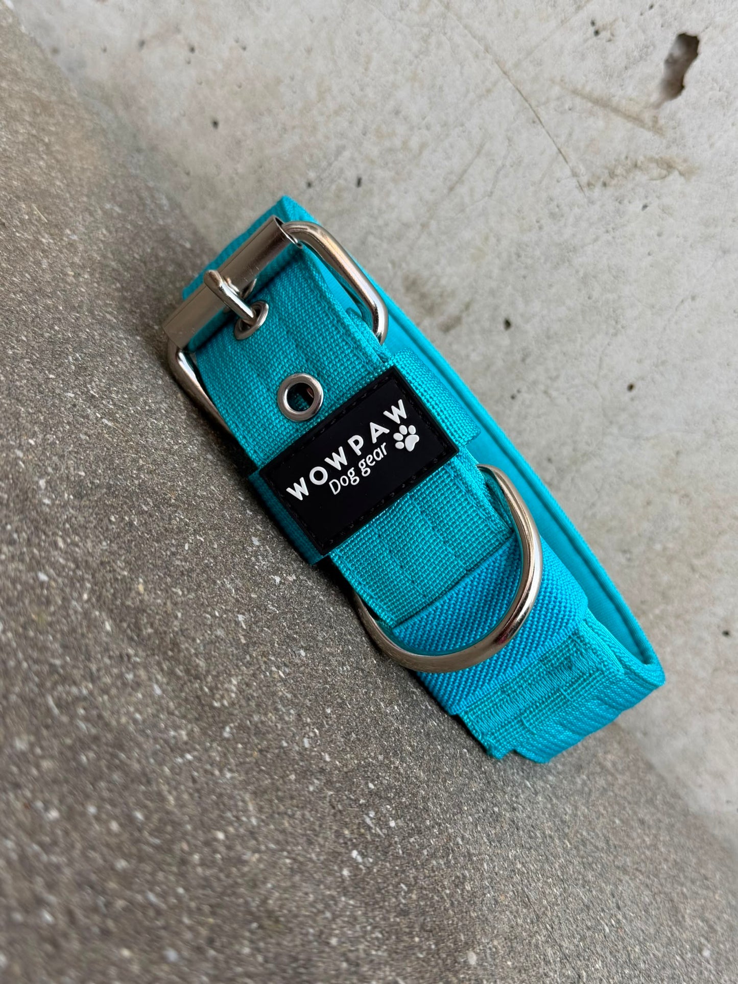 Hochwertiges Basic Hundehalsband Hellblau Edition 3,8cm Größe S