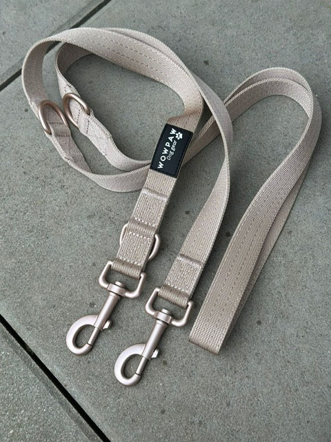 Standard Hundeleine M verstellbar Länge 2m Beige Edition