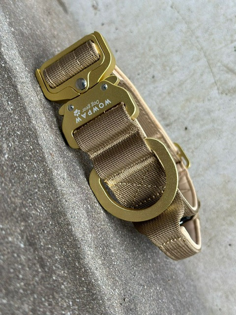 Taktisches Hundehalsband ULTRA LIGHT 3,8cm Sand Olive Edition M