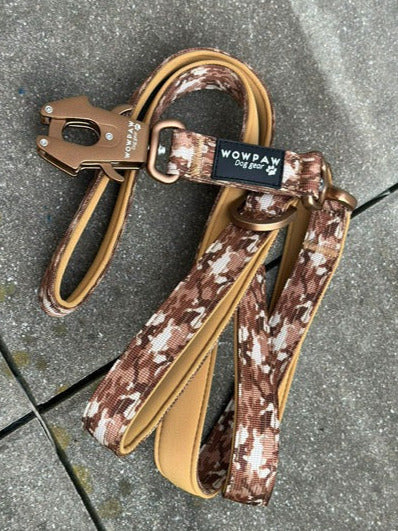 Taktische Hundeleine ULTRA LIGHT Braun Camo Edition, Länge 1,8m