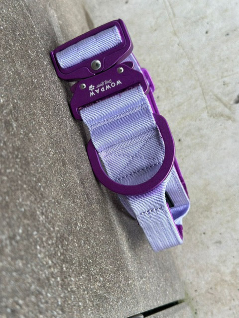 Taktisches Hundehalsband ULTRA LIGHT 5cm Flieder Edition L