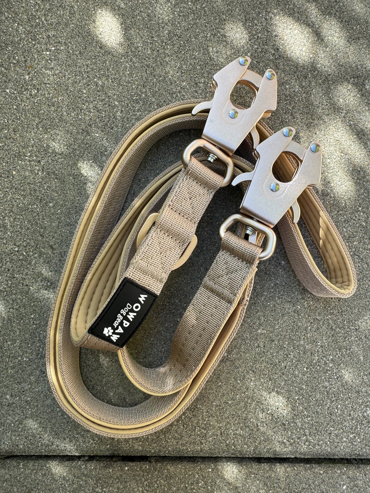 Taktische Hundeleine ULTRA LIGHT Beige Edition Länge 2m, verstellbar