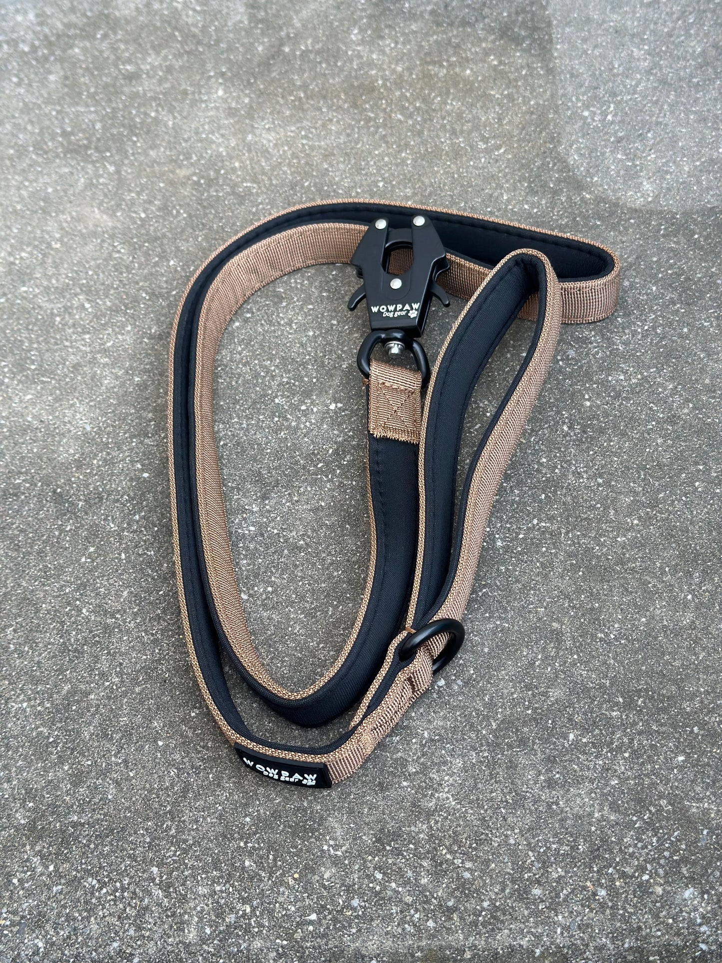 Taktische Hundeleine ULTRA LIGHT Braun, Länge 1,2m XS