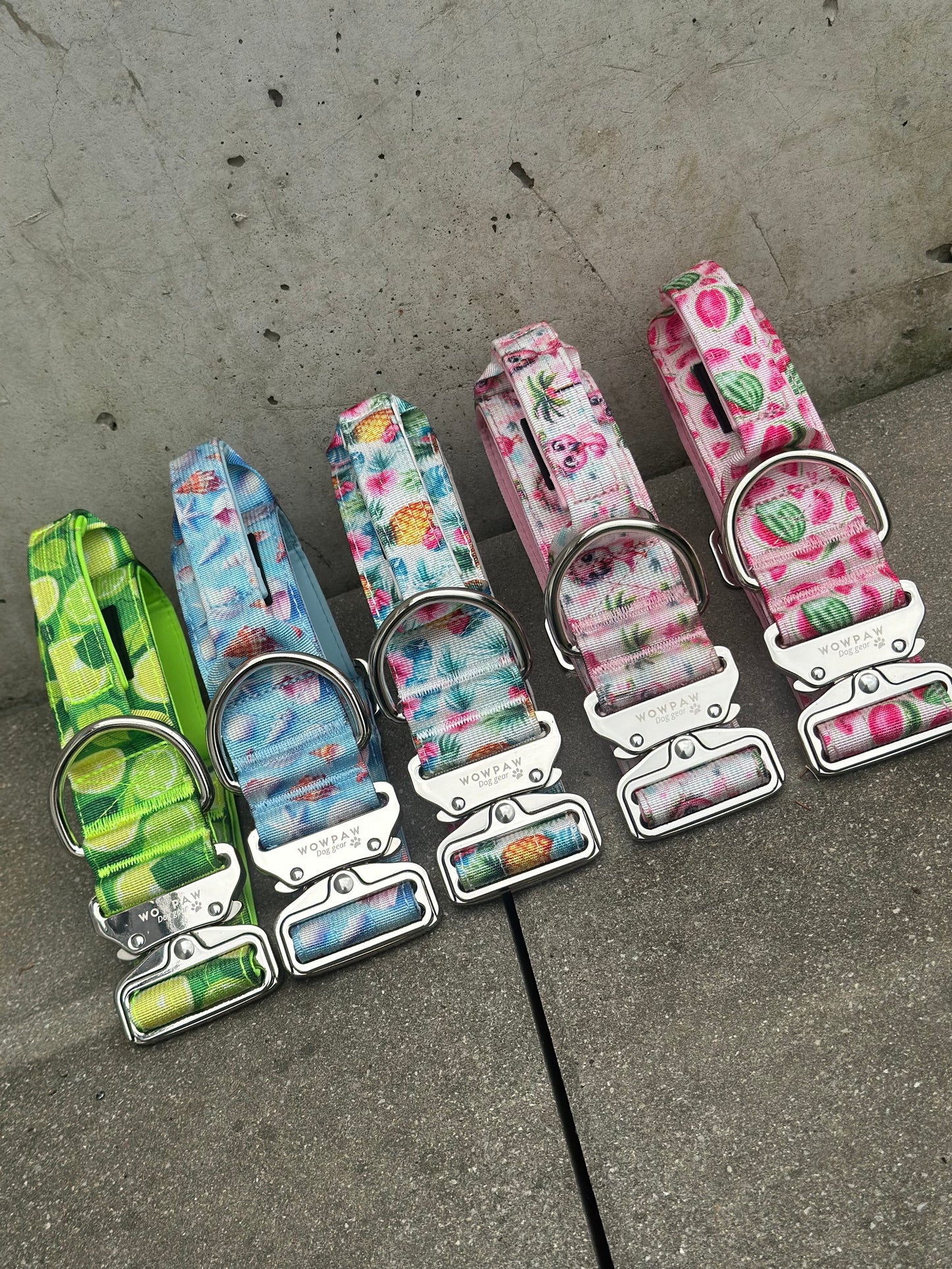 Hochwertiges taktisches Hundehalsband ZITRONEN LIMITIERT Größe S Breite 3,8cm