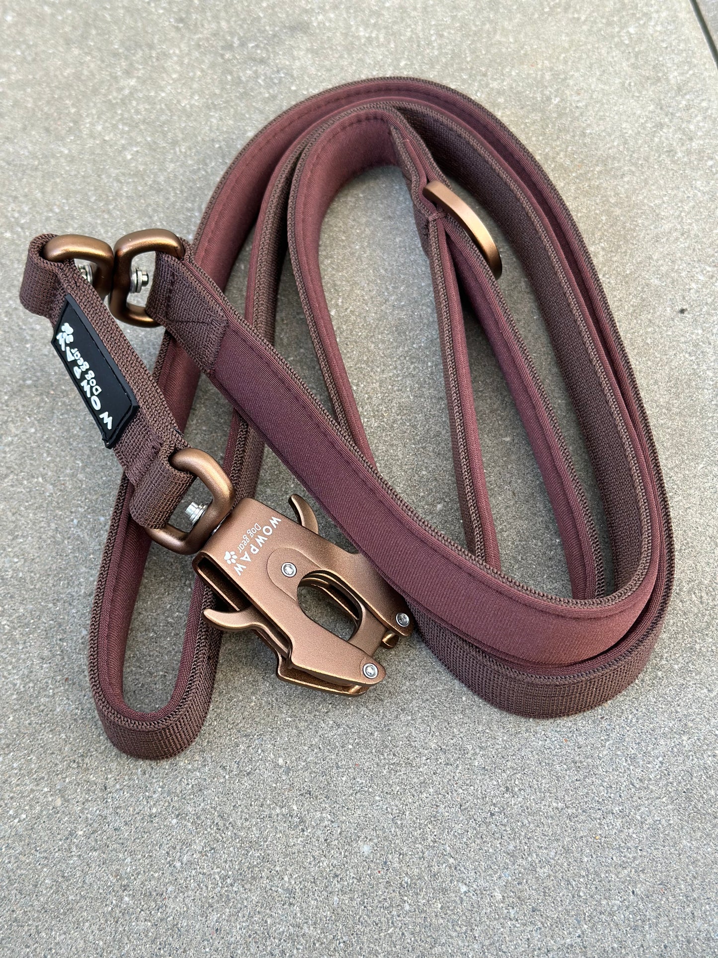 Taktische Hundeleine ULTRA LIGHT Espresso Braun Edition 360° drehbar Länge 1,8m