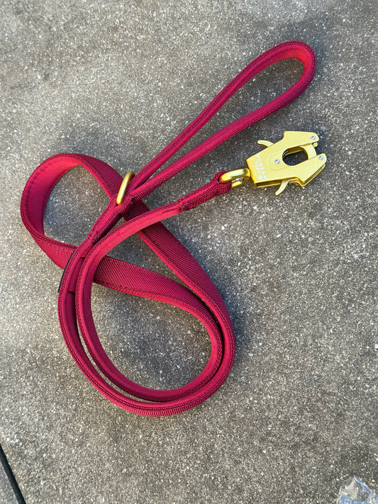 Guinzaglio tattico per cani con moschettone a rana, girevole a 360°, lunghezza 1,8 m, arancione neon