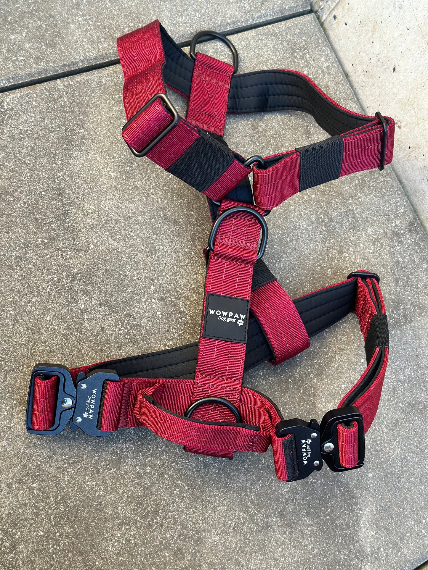 Hochwertiges Hundegeschirr L Burgund