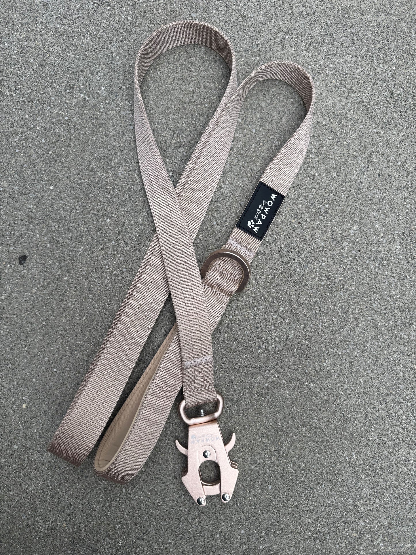 Taktische Hundeleine ULTRA LIGHT SOFTLINE Beige Edition 360° drehbar Länge 1,5m