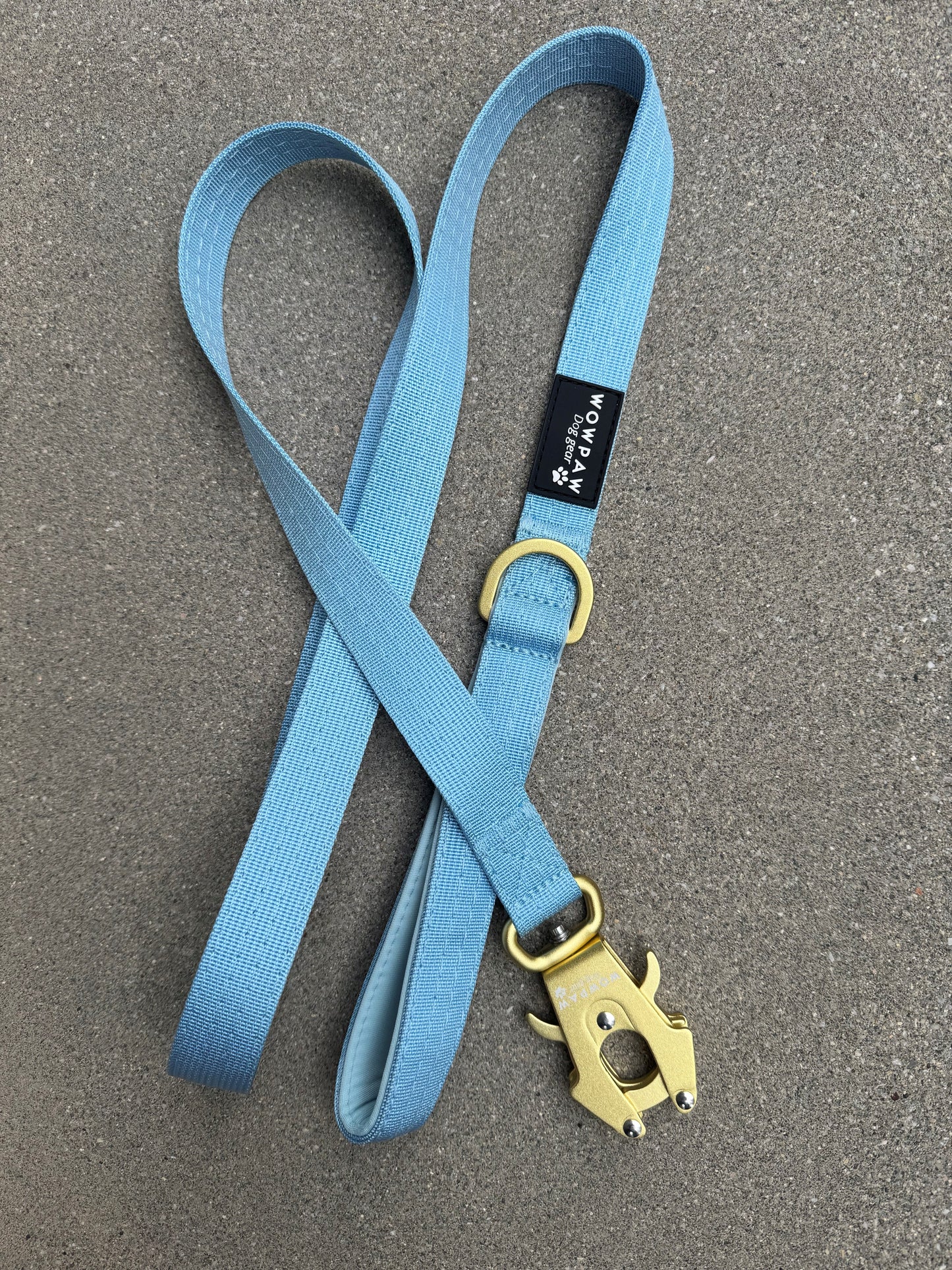 Taktische Hundeleine ULTRA LIGHT SOFTLINE Sky Blue Edition 360° drehbar Länge 1,5m