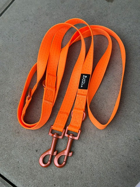 Standard Hundeleine S verstellbar Länge 2m Neonorange Edition