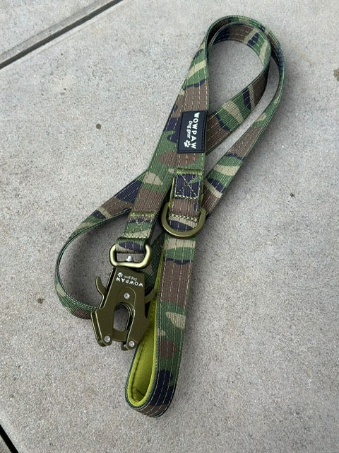 Taktische Hundeleine ULTRA LIGHT SOFTLINE Army Green Camouflage Edition, Länge: 1,4m