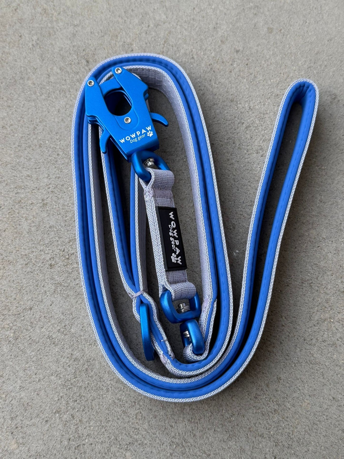 Guinzaglio tattico per cani con moschettone a rana, girevole a 360°, lunghezza 1,8 menta / oro rosa