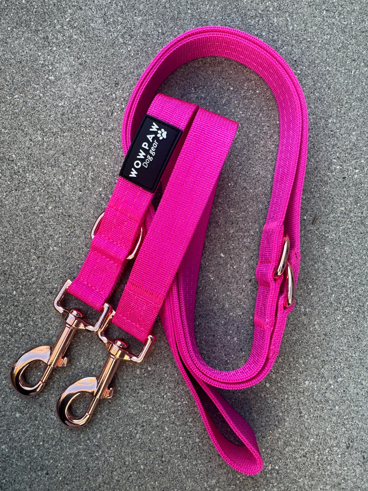 Standard Hundeleine M verstellbar Länge 2m Magenta-Roségold
