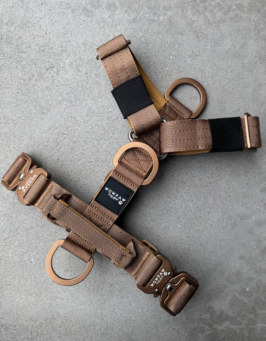 Hochwertiges Hundegeschirr S Braun Edition