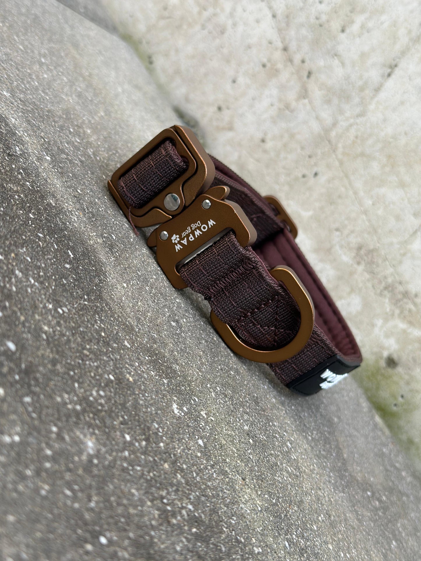 Wysokiej jakości taktyczna obroża dla psa XS 2,5 cm Espresso Brown Edition bez uchwytu