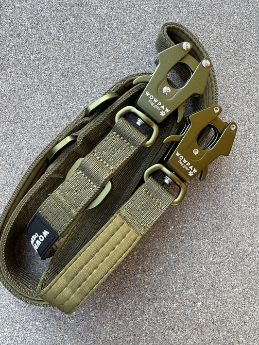 Taktische Hundeleine ULTRA LIGHT Army Green Edition, Länge 2m verstellbar