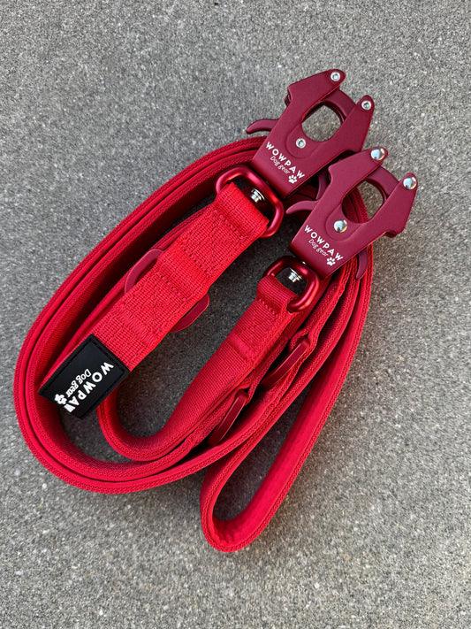 Taktische Hundeleine ULTRA LIGHT Red Edition, Länge 2m verstellbar