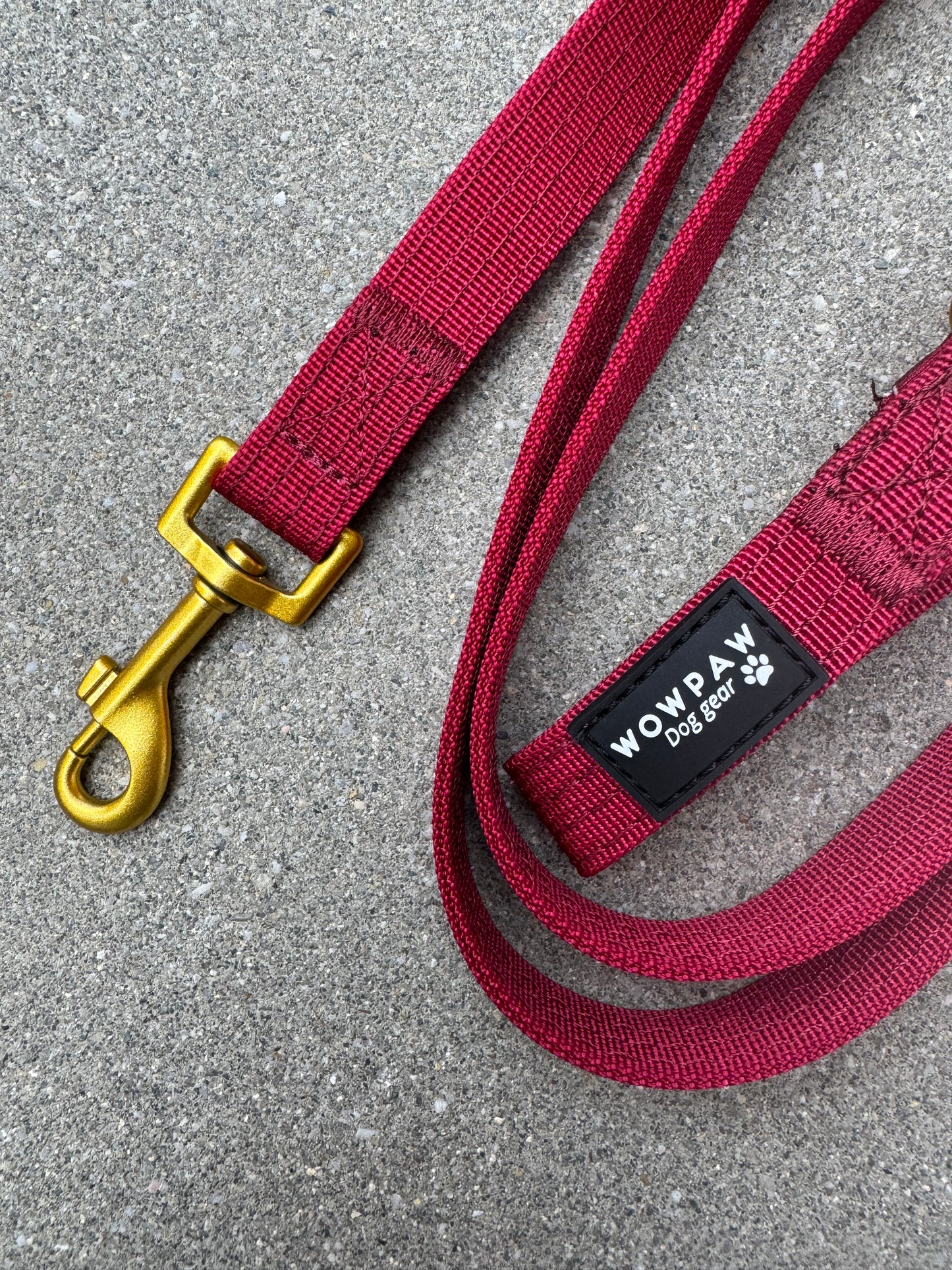 Standard Hundeleine S Länge 1,8m Burgund Edition mit Kleinkarabiner