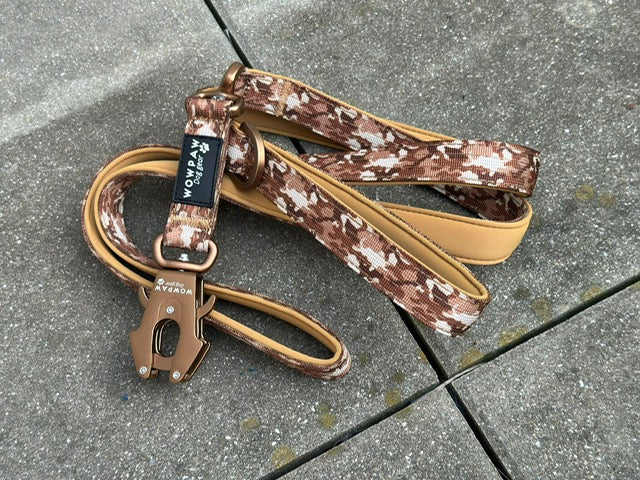 Taktische Hundeleine ULTRA LIGHT Braun Camo Edition, Länge 1,8m