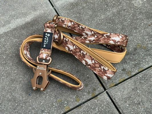 Taktische Hundeleine ULTRA LIGHT Braun Camo Edition, Länge 1,8m