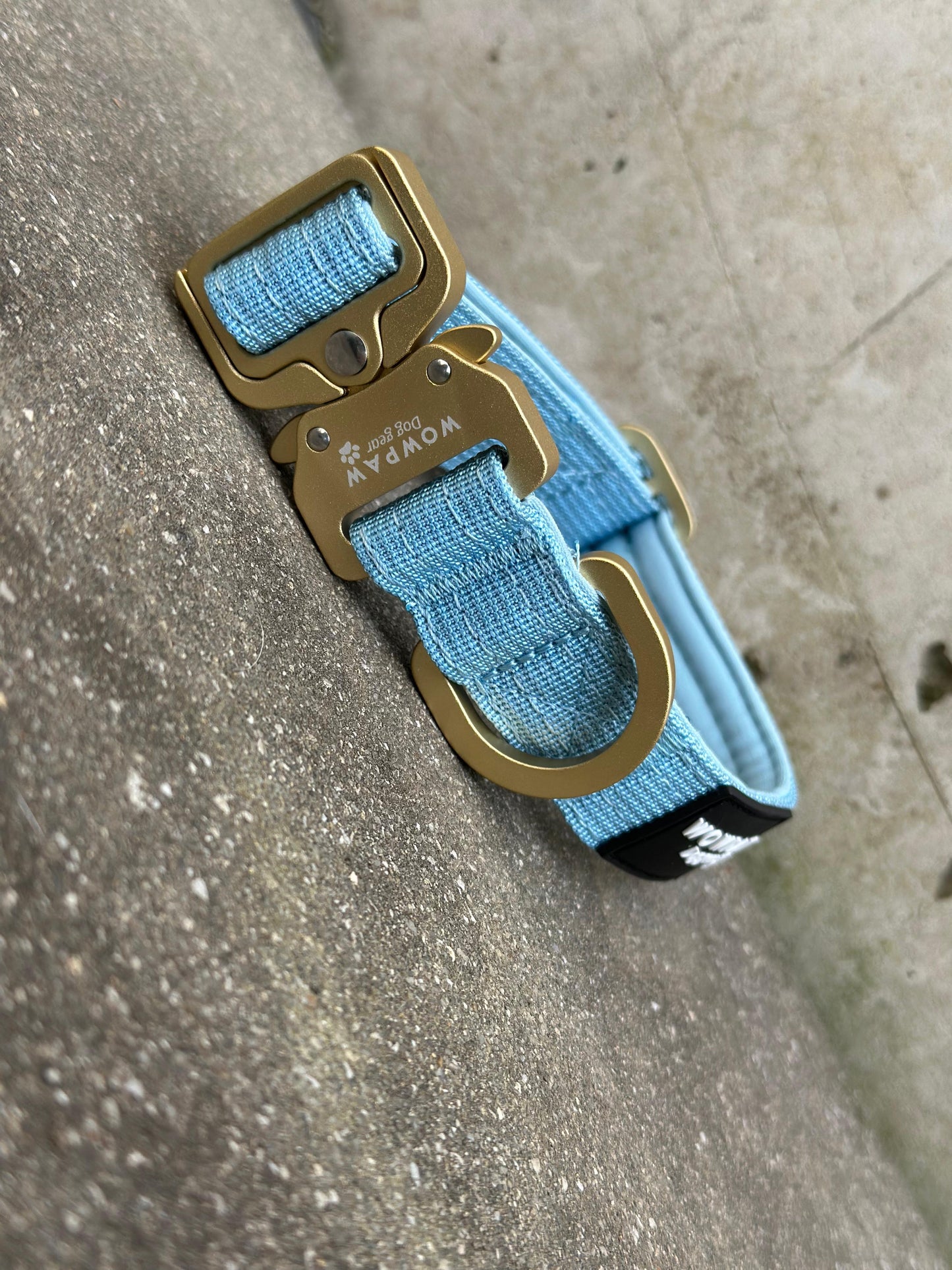 Wysokiej jakości taktyczna obroża dla psa XS 2,5 cm Espresso Sky Blue Edition bez uchwytu