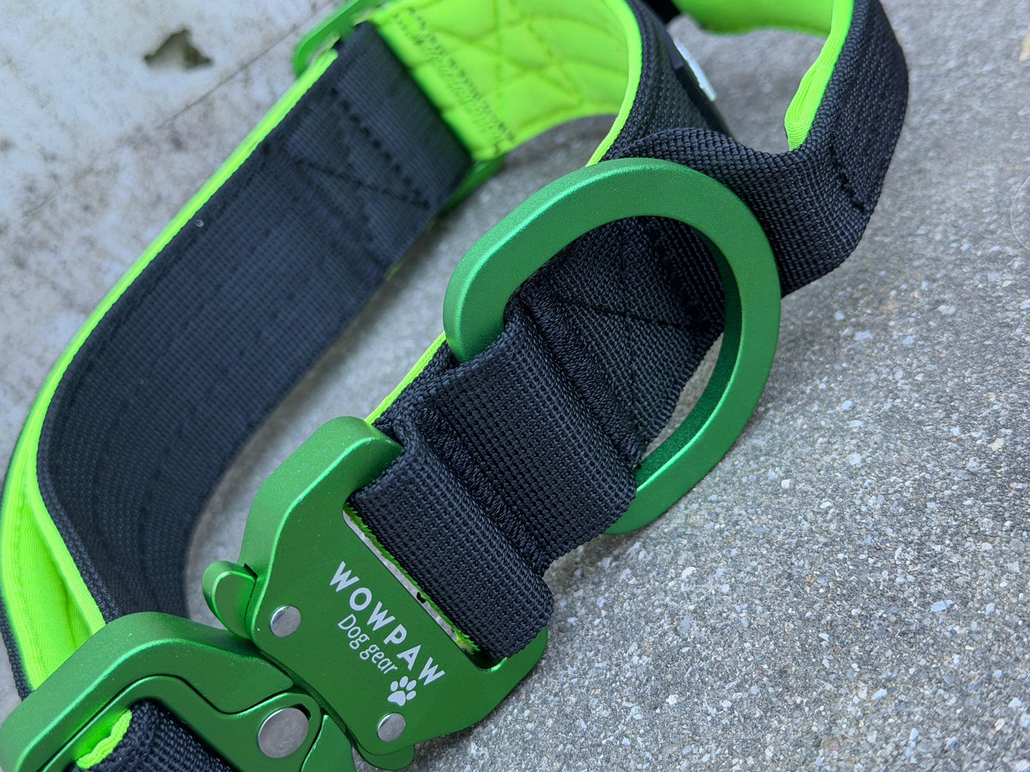 Taktisches Hundehalsband ULTRA LIGHT 3,8cm Black&Green Edition S