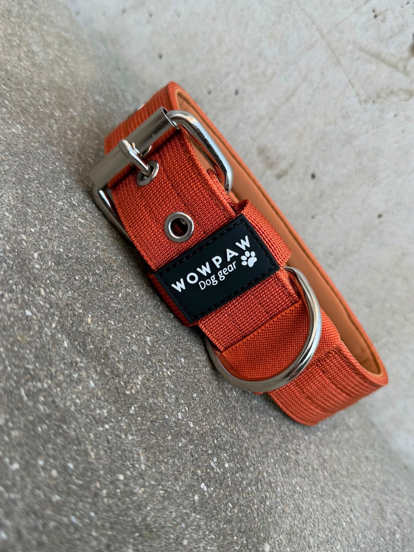Hochwertiges Basic Hundehalsband Kupfer 3,8cm Größe M