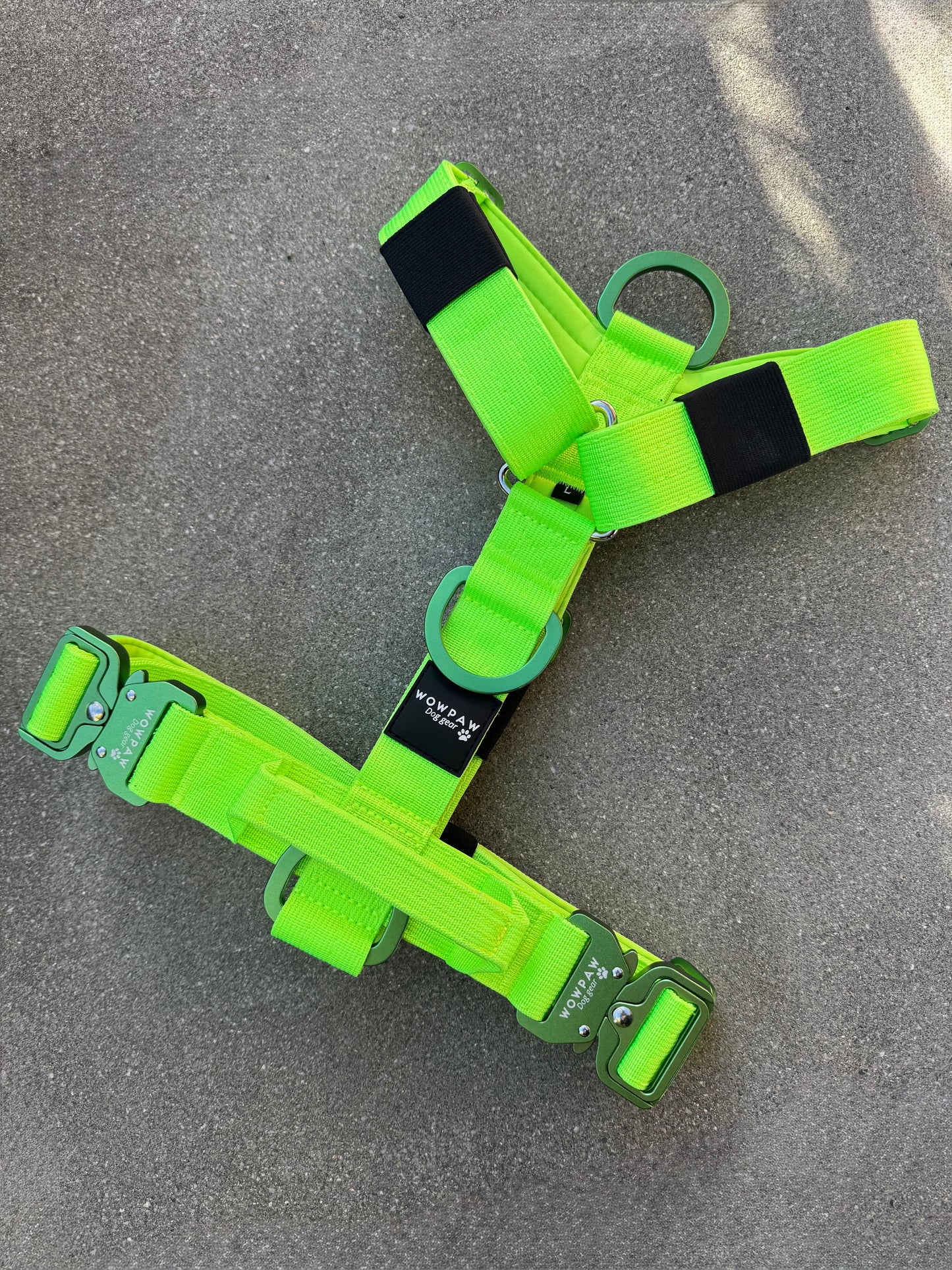 Hochwertiges Hundegeschirr L Neongrün Edition