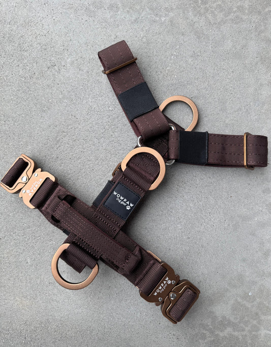 Hochwertiges Hundegeschirr S Espresso Braun Edition