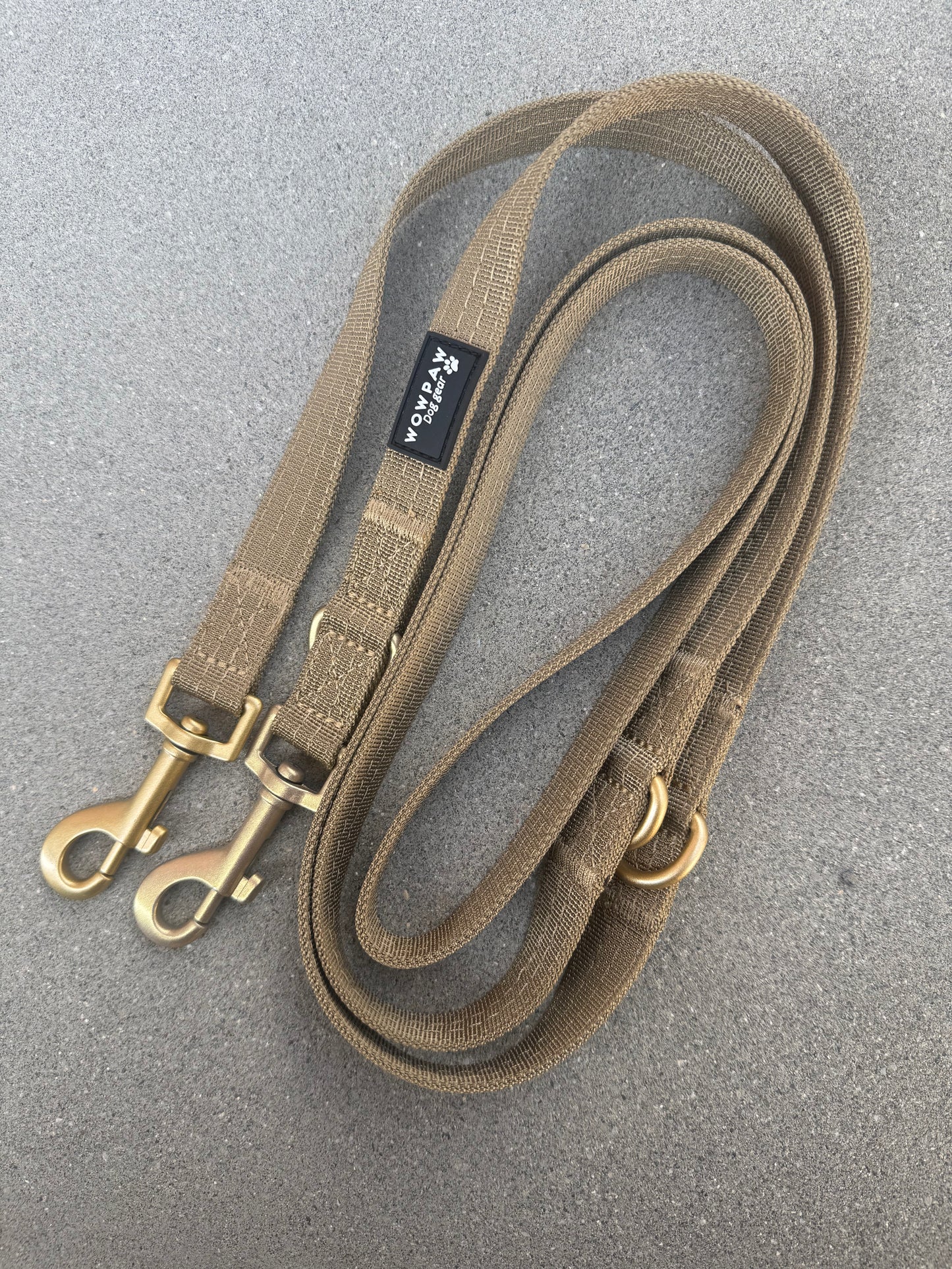 Standard Hundeleine S verstellbar Länge 2m Sand Olive Edition
