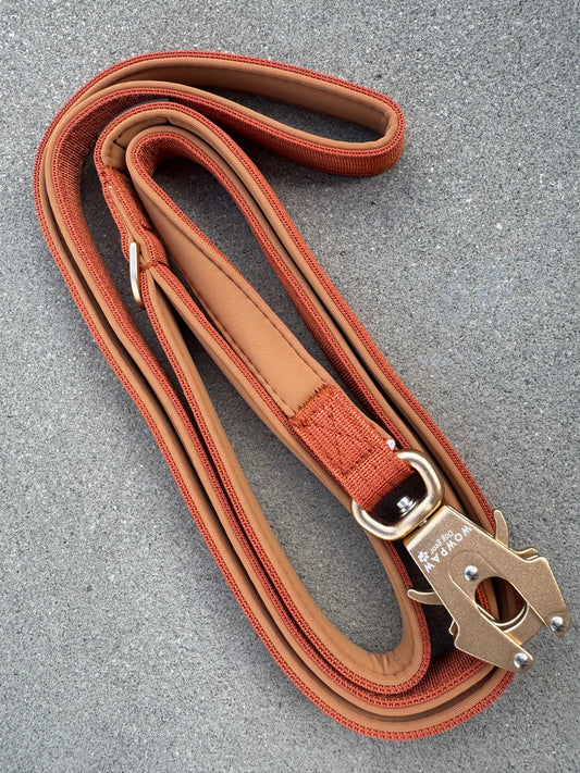 Taktische Hundeleine ULTRA LIGHT Kupfer Edition, Länge 1,8m mit mit Medium-Froschkarabiner