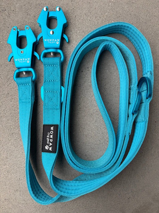 Smycz taktyczna dla psa ULTRA LIGHT Burgundy Edition długość 2m regulowana