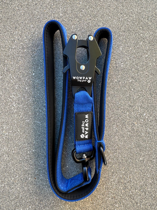 Guinzaglio tattico per cani con moschettone a rana, girevole a 360°, lunghezza 1,8 m, arancione neon