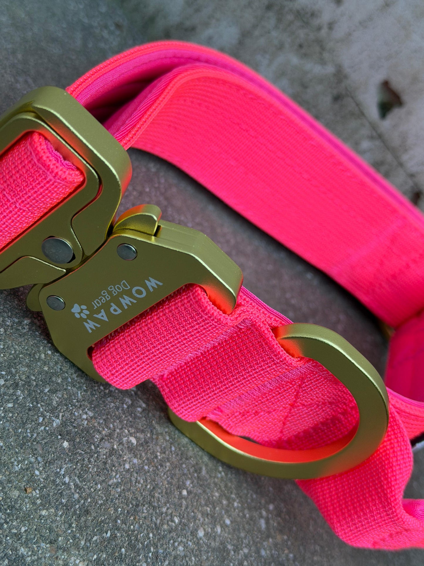 Taktisches Hundehalsband ULTRA LIGHT 3,8cm Neonpink Edition L