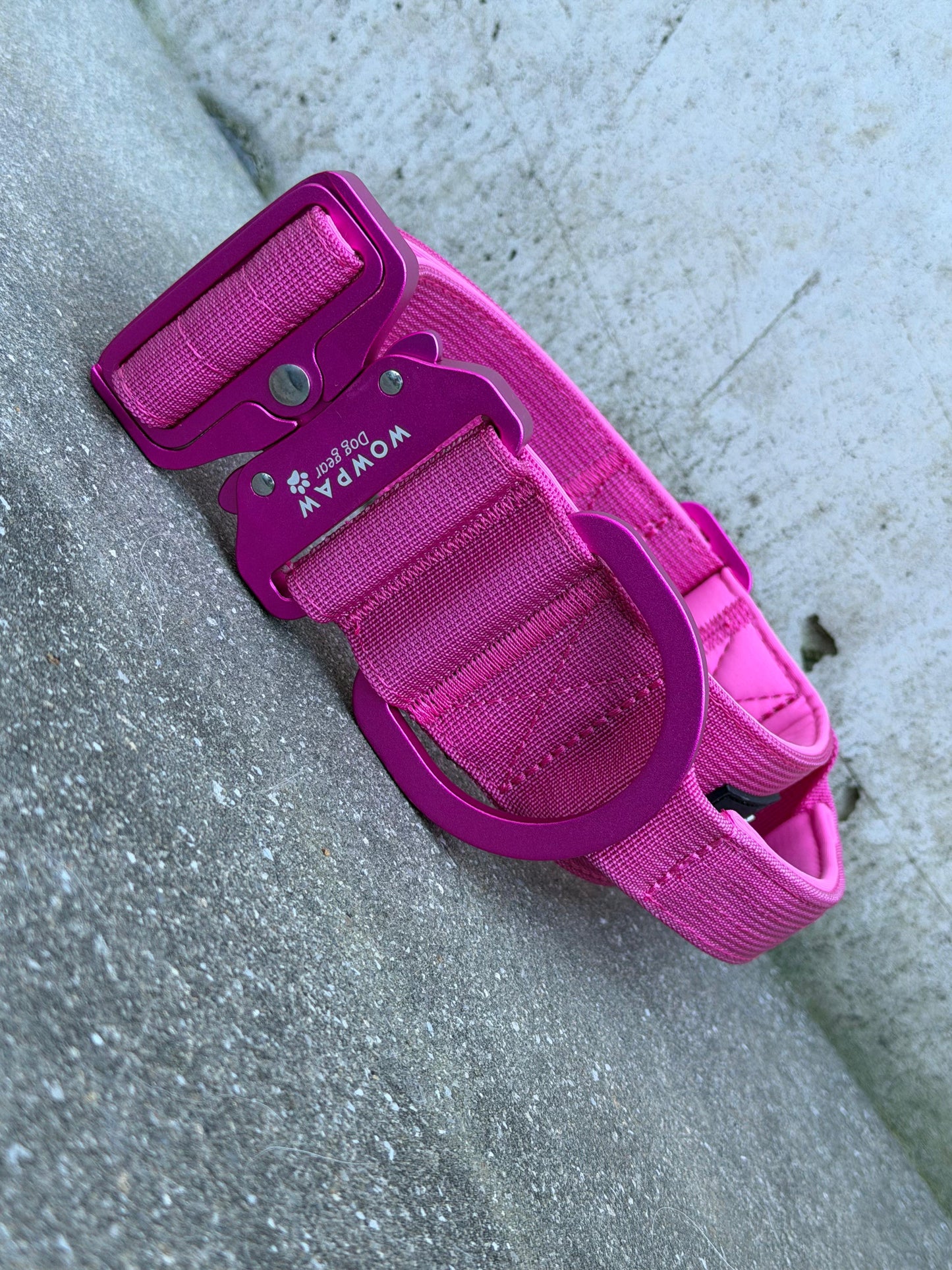 Taktisches Hundehalsband ULTRA LIGHT 5cm Rose Red Edition L
