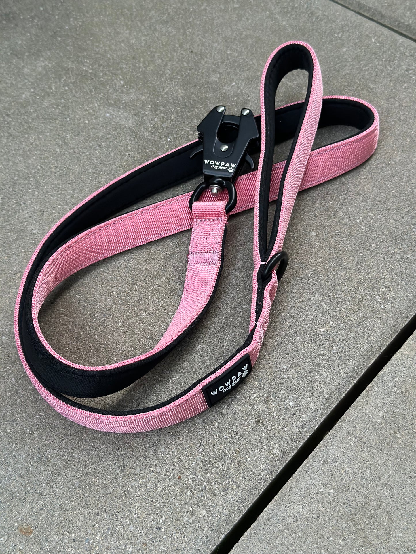 Taktische Hundeleine XS/XXS mit Froschkarabiner Länge 1,2m, Rosa