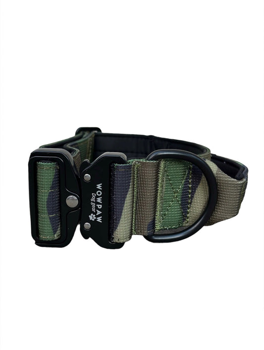 Hochwertiges taktisches Hundehalsband Army Green Camouflage Größe S