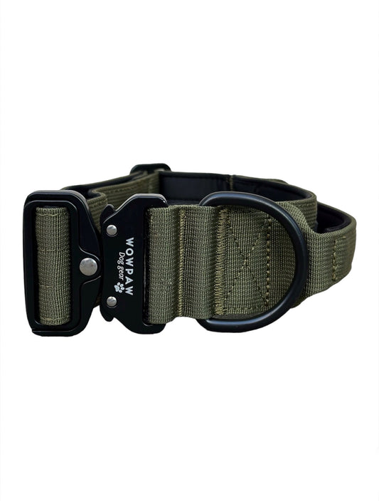 Hochwertiges taktisches Hundehalsband Army green Größe M