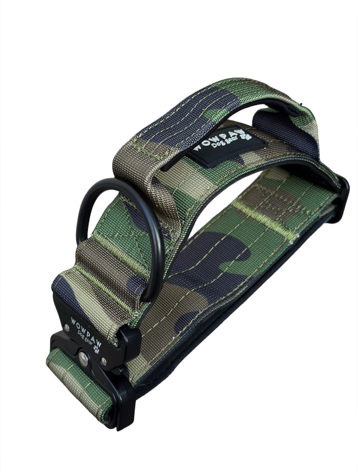 Hochwertiges taktisches Hundehalsband Army Green Camouflage Größe S