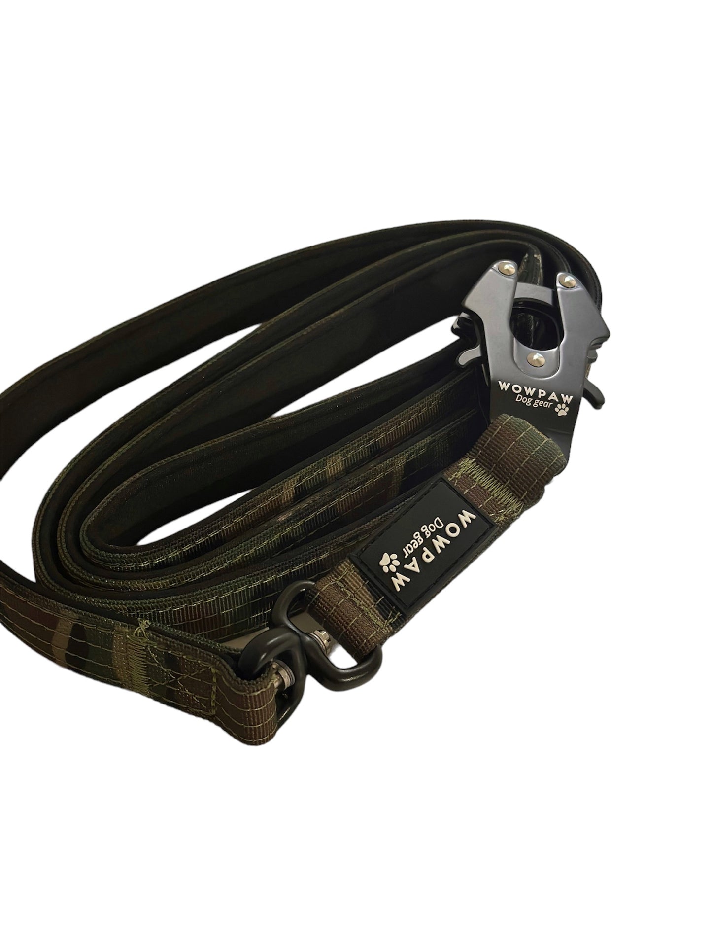 Taktische Hundeleine mit Froschkarabiner 360° drehbar Länge 1,8m Army Camouflage