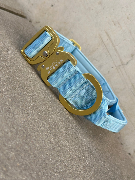 Taktisches Hundehalsband 5cm ULTRA LIGHT Sky Blue Edition L