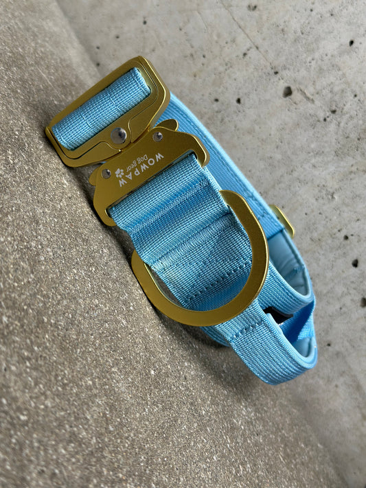 Taktisches Hundehalsband 5cm ULTRA LIGHT Sky Blue Edition M