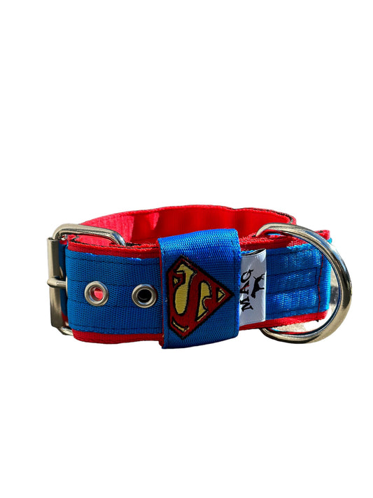 MAG Web Hundehalsband Superman Blau