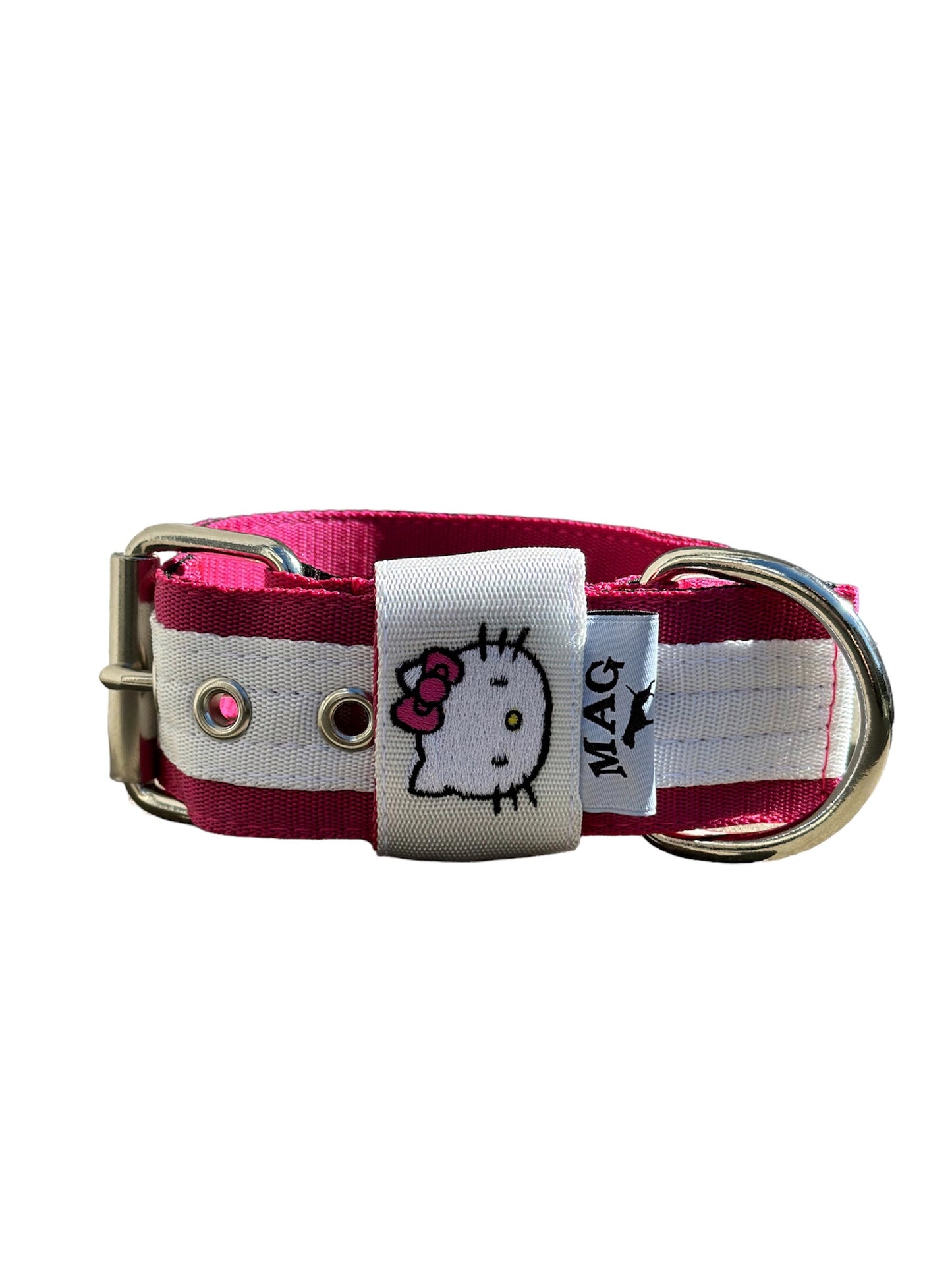 MAG Web Hundehalsband Hello Cat PINK