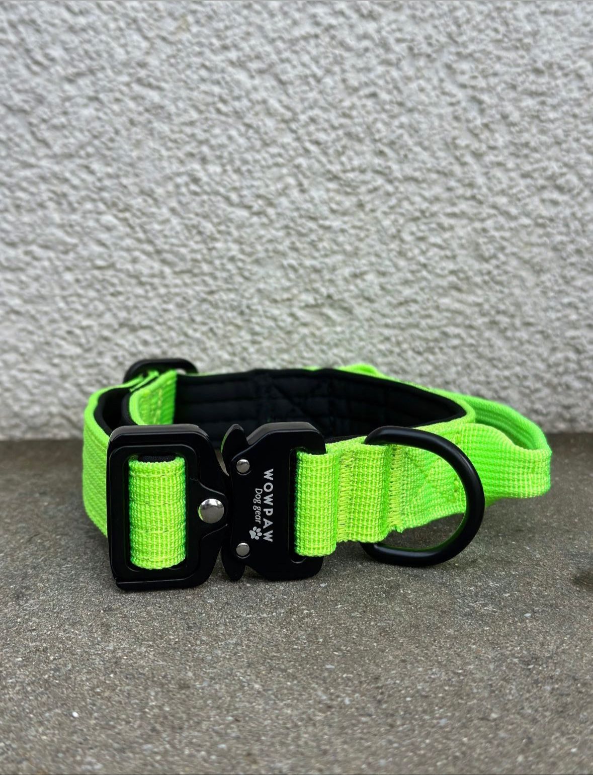 Hochwertiges taktisches Hundehalsband XS 2,5cm Neongrün