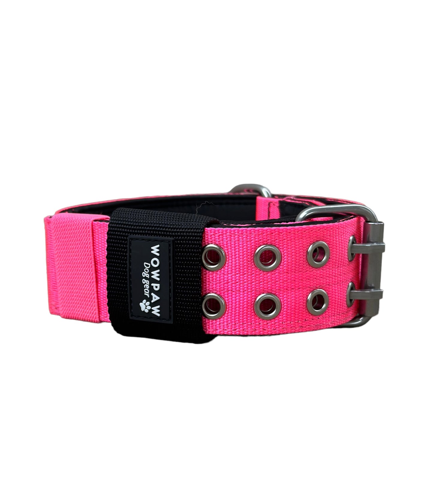 Hochwertiges Sporting Hundehalsband Neonpink Größe M