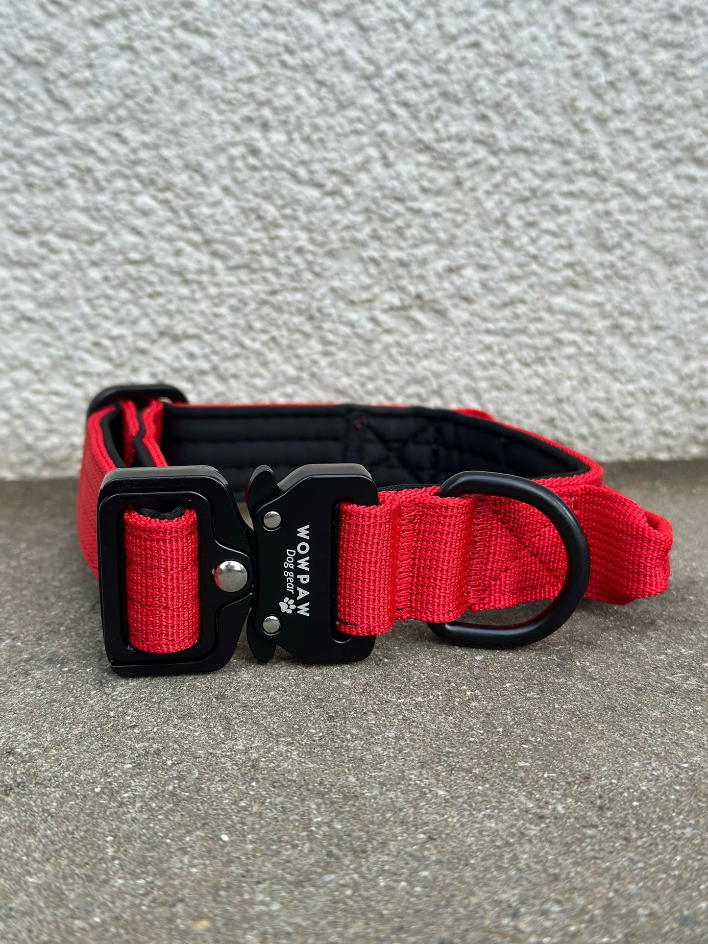 Hochwertiges taktisches Hundehalsband XS 2,5cm Rot